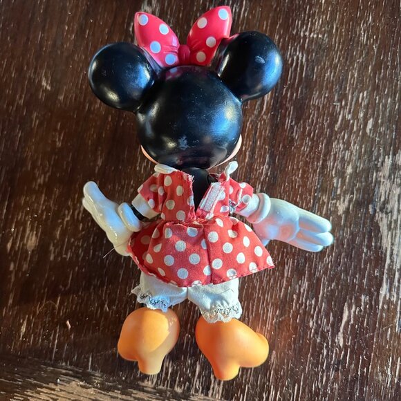 Vintage Minnie Mouse Applause Doll 9" With Polka Dot Dress & Bow - Picture 3 of 10